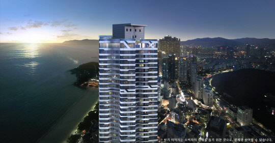 빌리브 패러그라프 해운대 조감도. <신세계건설 제공>